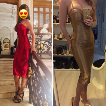  Satin Padded Midi Dresses Party Dress Sleeveless Split Back Night Club Gold Wine Red Kneeth Length Dresses